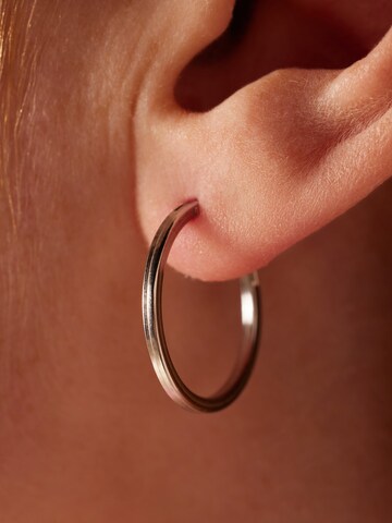 Boucles d'oreilles Lucardi en argent : devant