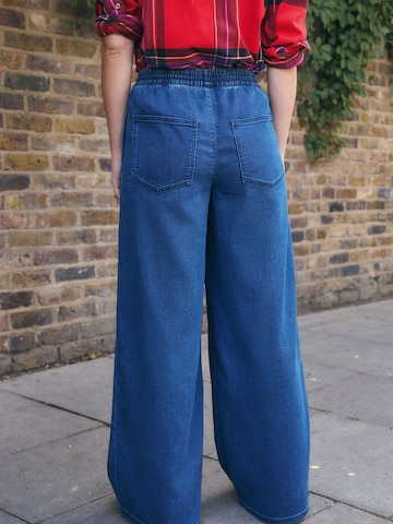 Next Wide leg Trousers in Blue