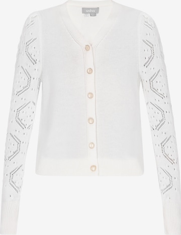 Usha - Casaco de malha em branco: frente