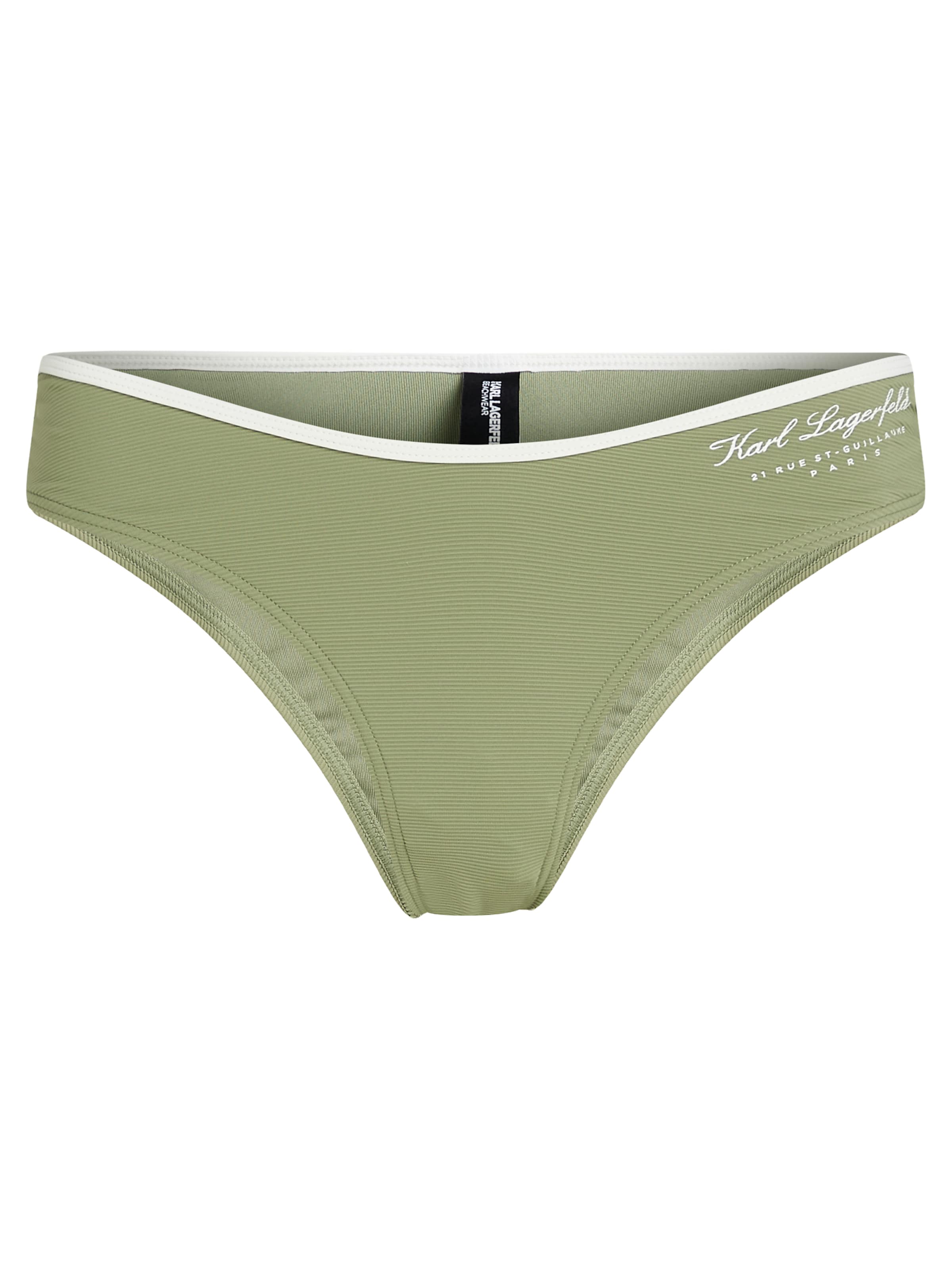 Slip costum de baie de la Karl Lagerfeld pe verde: față