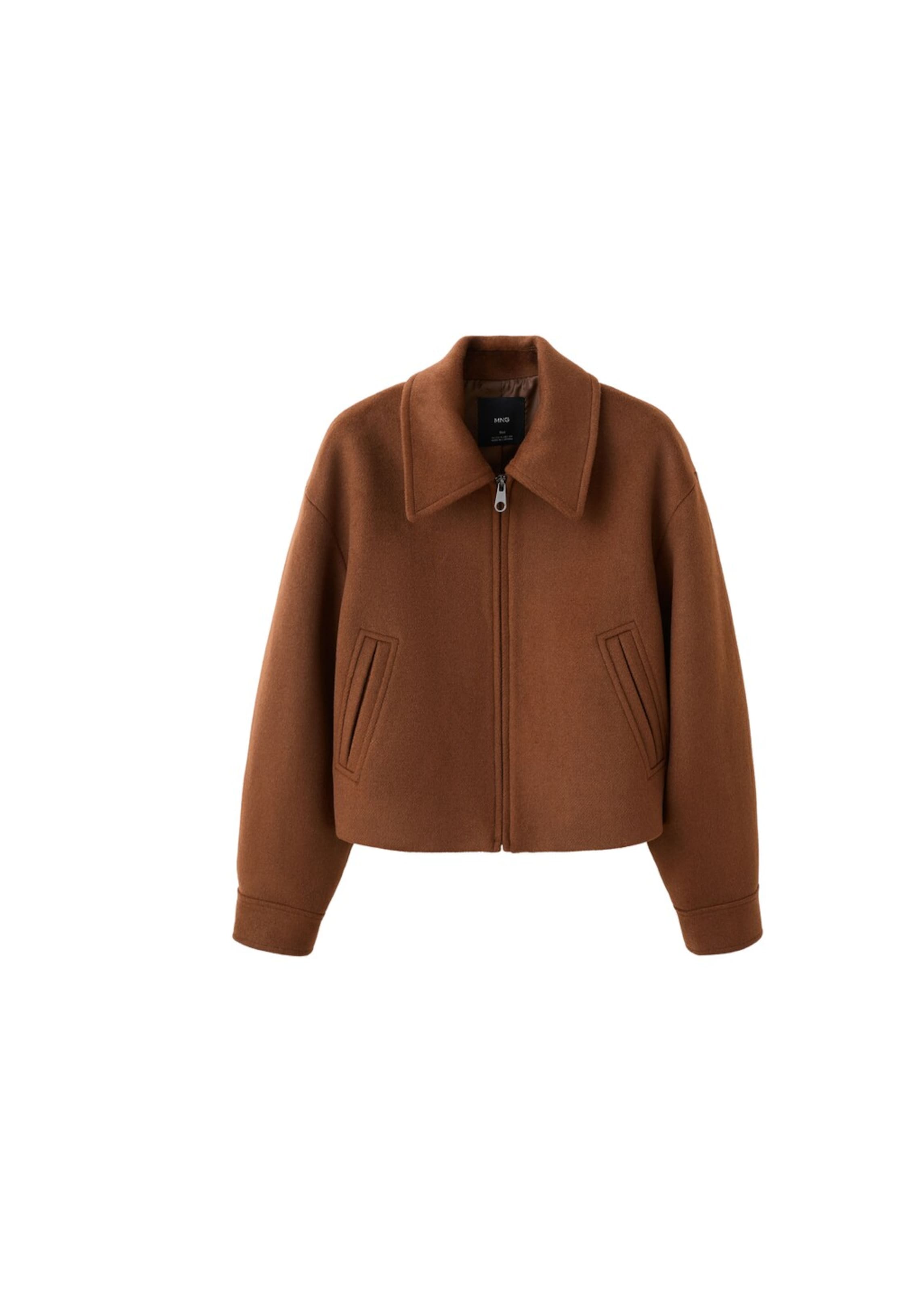 MANGO Between-Season Jacket in Brown: front