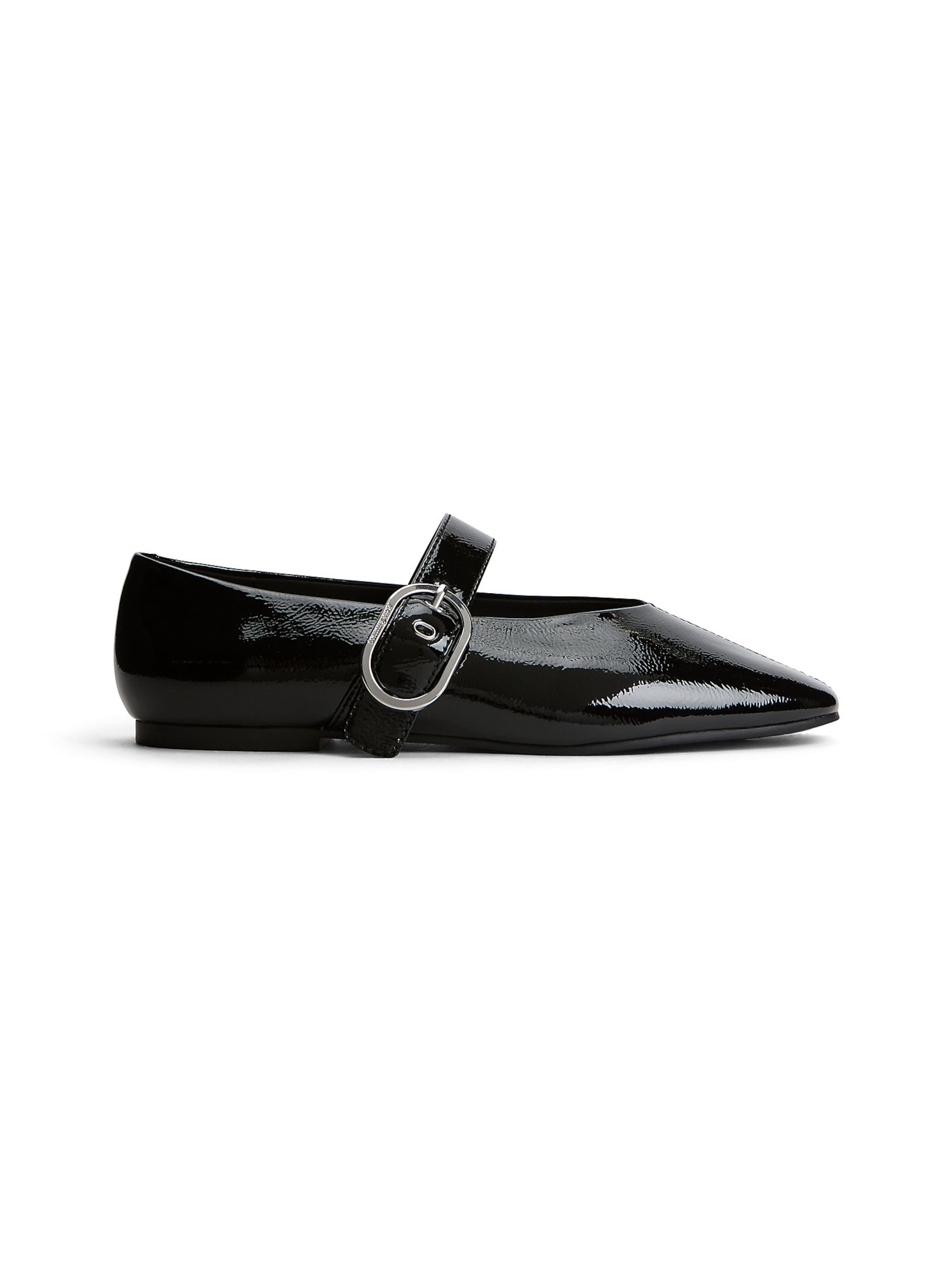 Tommy Jeans Strap ballerina in Black