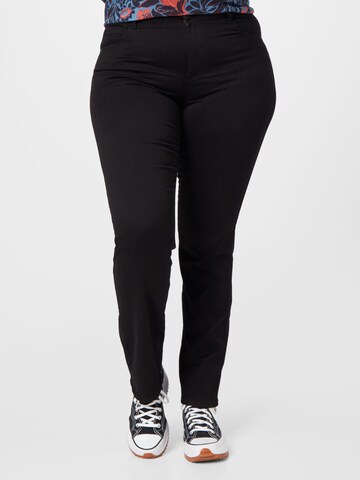 ONLY Carmakoma Slim fit Jeans 'Augusta' in Black: front