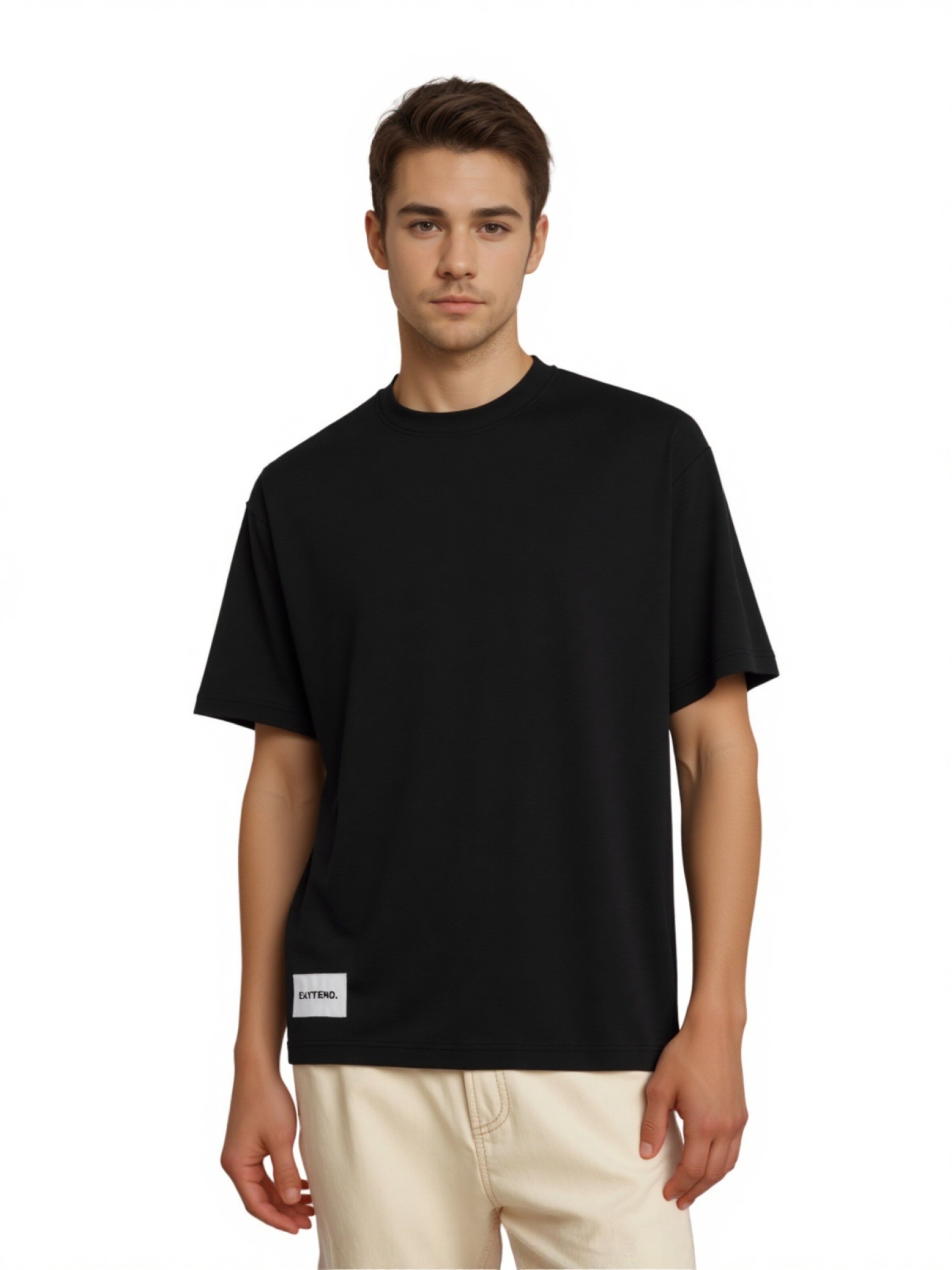 Tricou 'Lale' de la TOM TAILOR pe negru: față