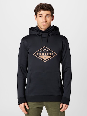 PROTEST - Sweatshirt de desporto 'ISSYK' em preto: frente