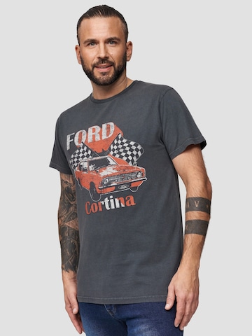Recovered T-Shirt 'Ford Vintage Cortina' in Grau: predná strana
