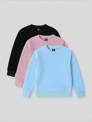 Tommy Life Bluzka sportowa 'TOMMY Jugend-Unisex-Sweatshirt Aus Baumwollmischung' w kolorze niebieski: przód