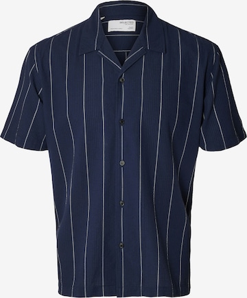 SELECTED HOMME Regular fit Button Up Shirt 'West' in Blue: front