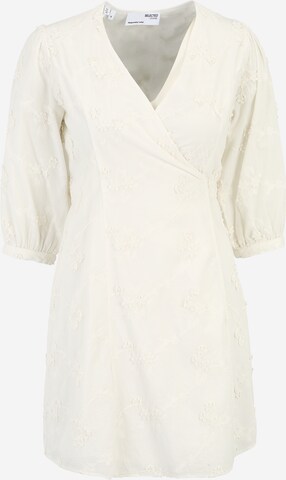 Robe Selected Femme Petite en blanc : devant