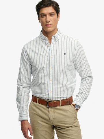 Superdry & Co Comfort fit Button Up Shirt in White: front