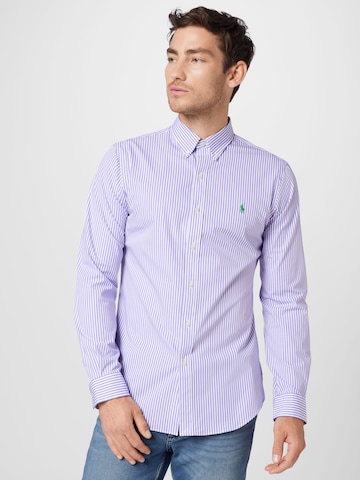 Slim fit Camicia di Polo Ralph Lauren in lilla: frontale