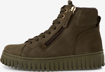 Bottines à lacets Tamaris en vert : devant