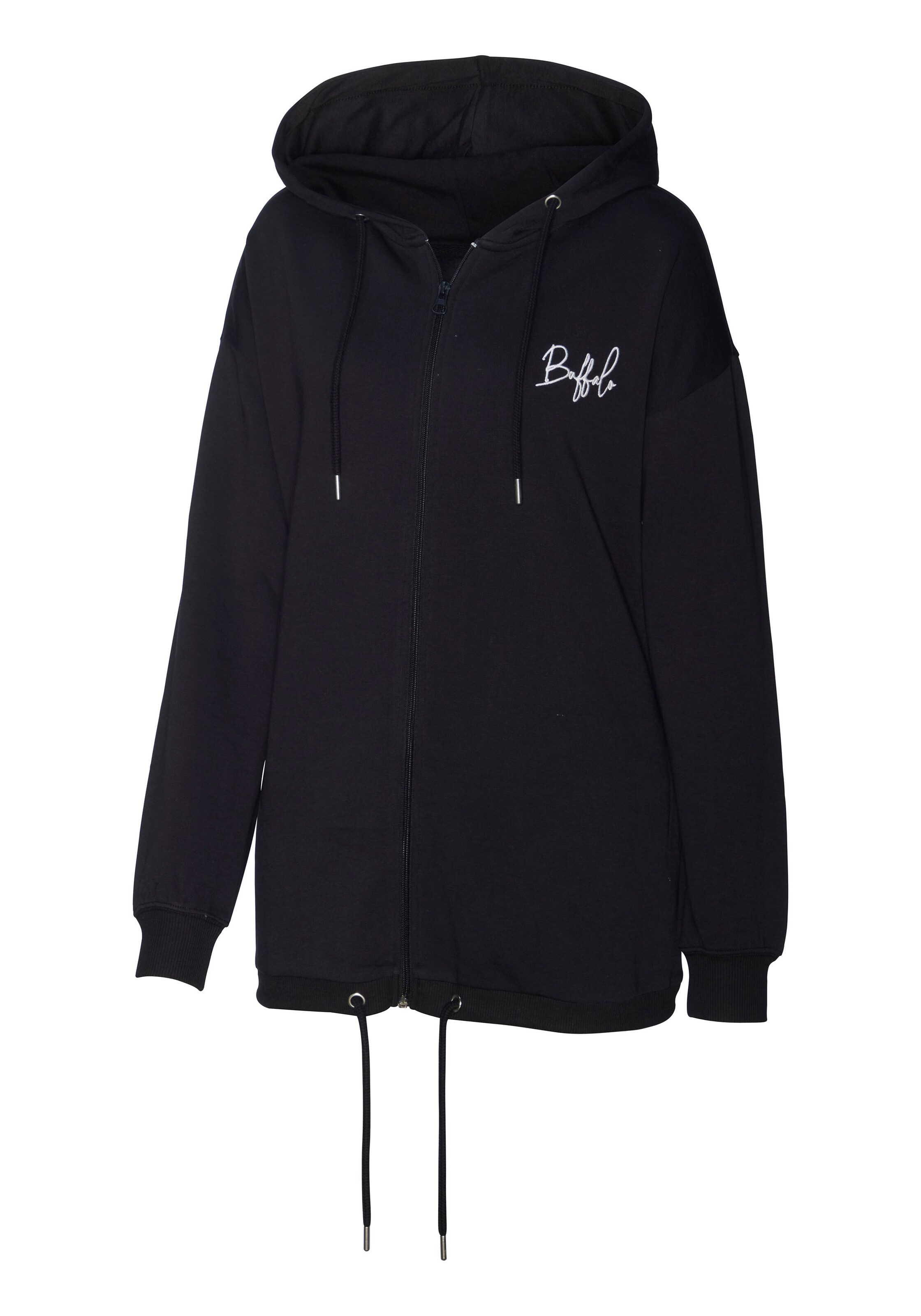 BUFFALO Zip-Up Hoodie in Black
