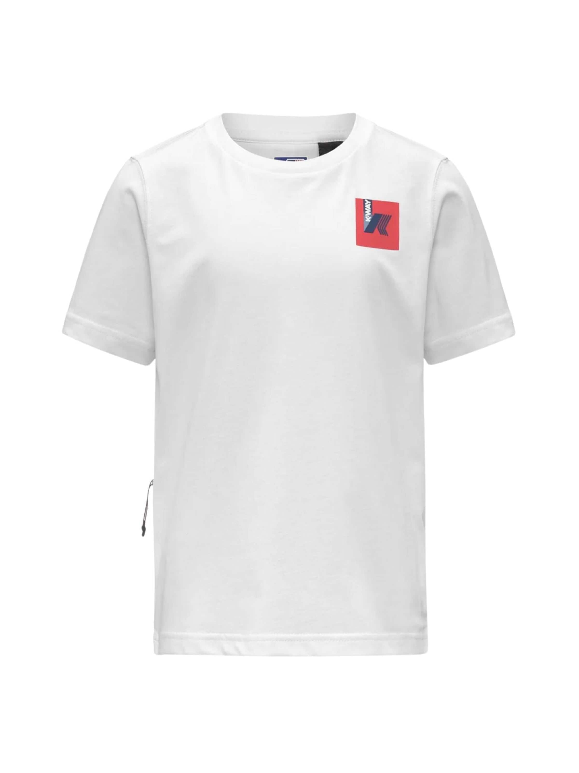 K-Way Shirt 'K-WAY KIDS P.LEONIDE COLORFUL SQUARE T-SHIRT'‌‌‌‌‌‌ in Weiß: Vorderseite