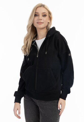 DreiMaster Vintage Sweat jacket 'Idem' in Black: front