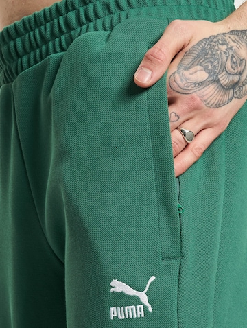 PUMA tavaline Püksid 'T7', värv roheline