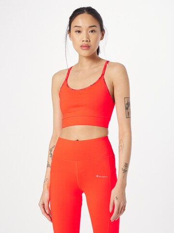 Champion Authentic Athletic Apparel Bralette Sports Bra in Red: front