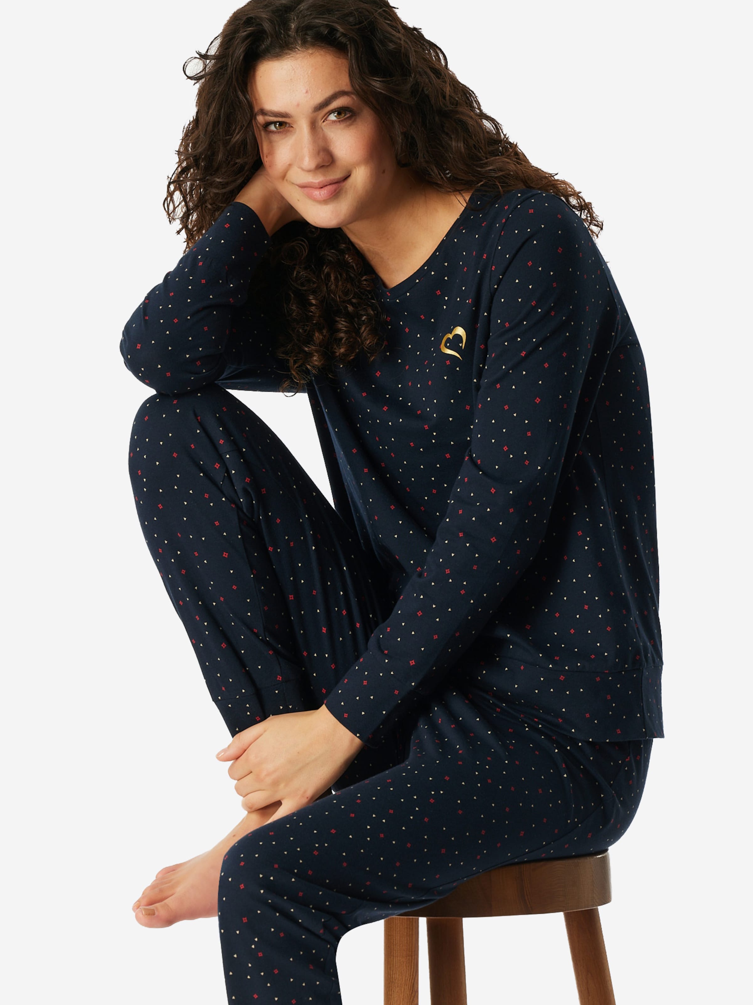 SCHIESSER Pajama ' Family ' in Blue