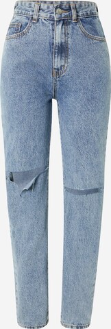 Nasty Gal Regular Jeans 'Distressed' in Blauw: voorkant