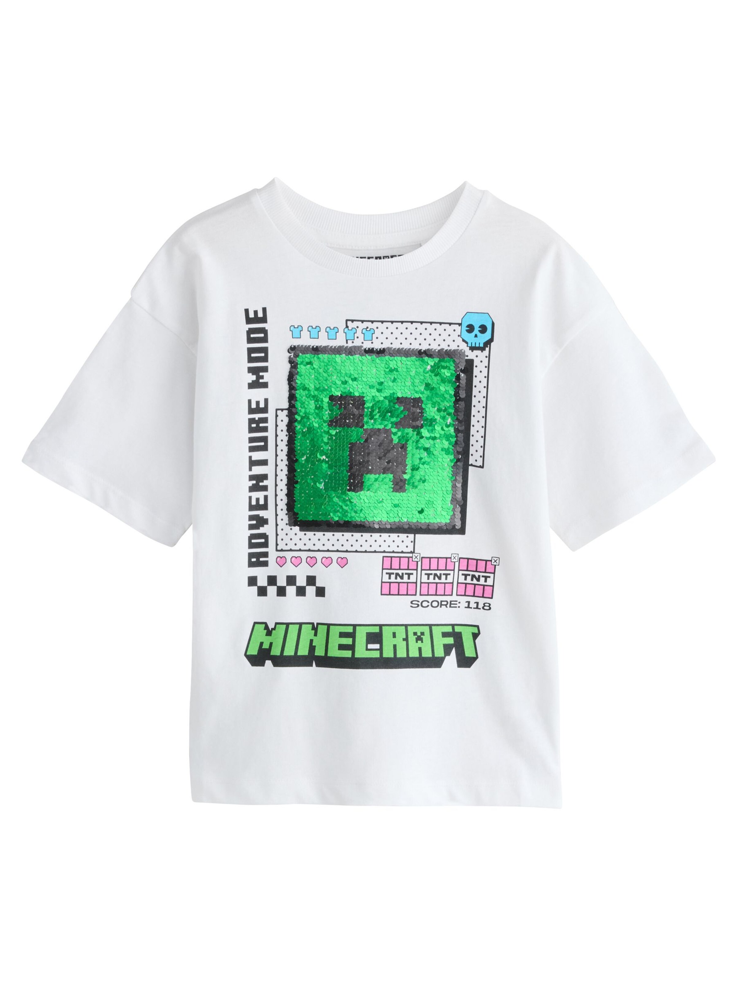 Next Shirt 'Minecraft' in White: front