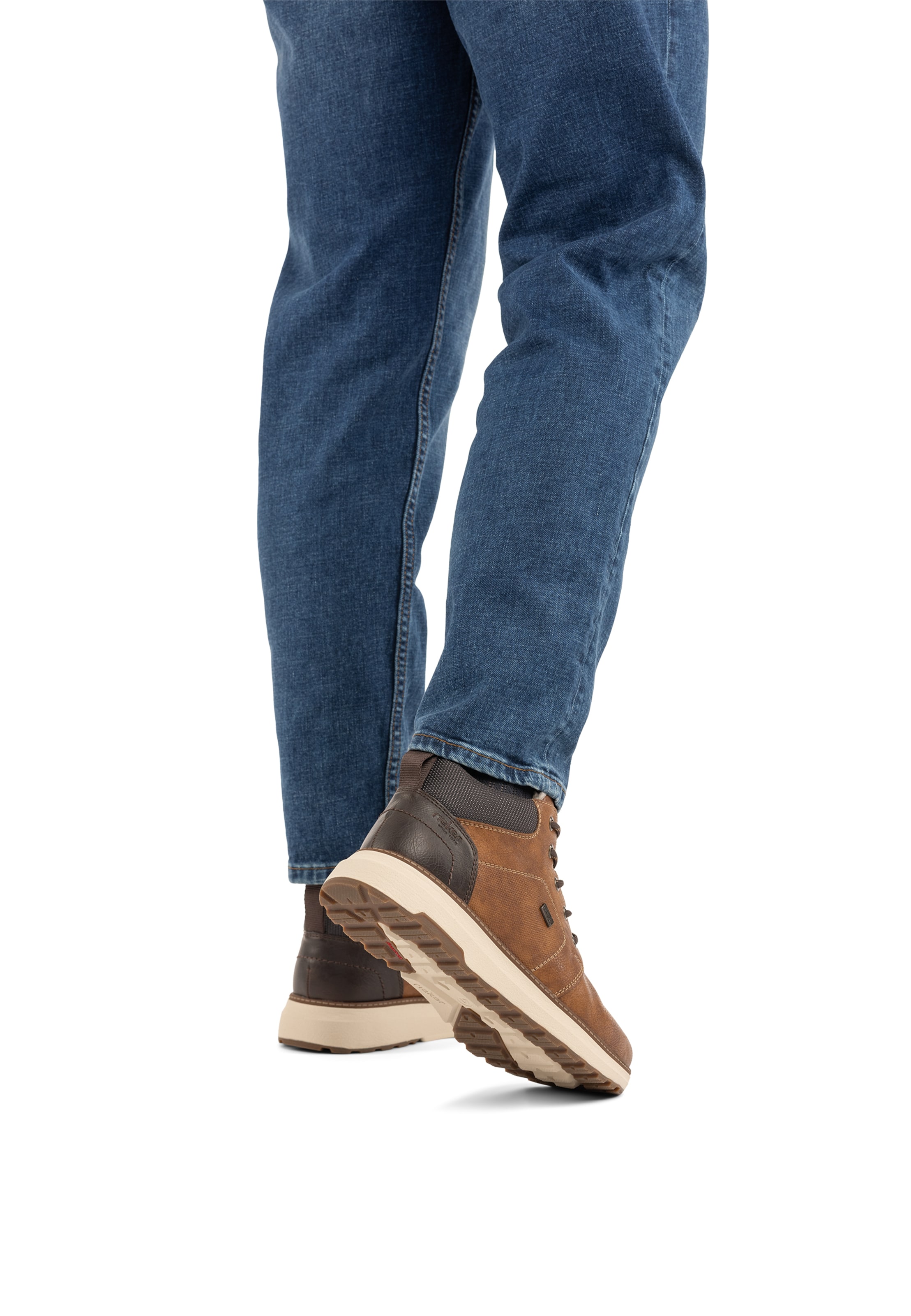 Baskets hautes ' B5530 ' Rieker en marron : devant