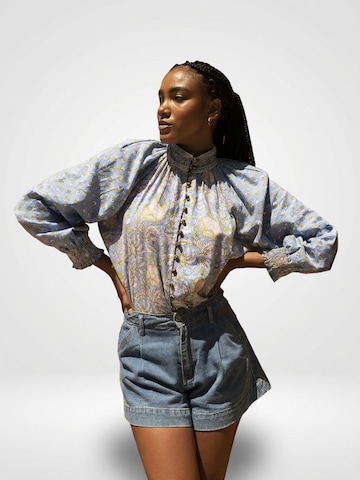 Miss June Bluse 'Blouse Raquel' i blå