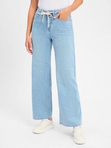 OPUS Wide Leg Hose 'Miva Palazzo Paris' in Blau: Vorderseite