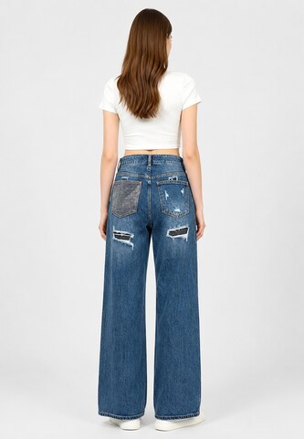 Wide leg Jeans di Elara in blu