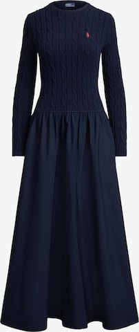 Rochie de la Polo Ralph Lauren pe albastru: față