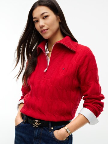 TOMMY HILFIGER Pullover in Rot
