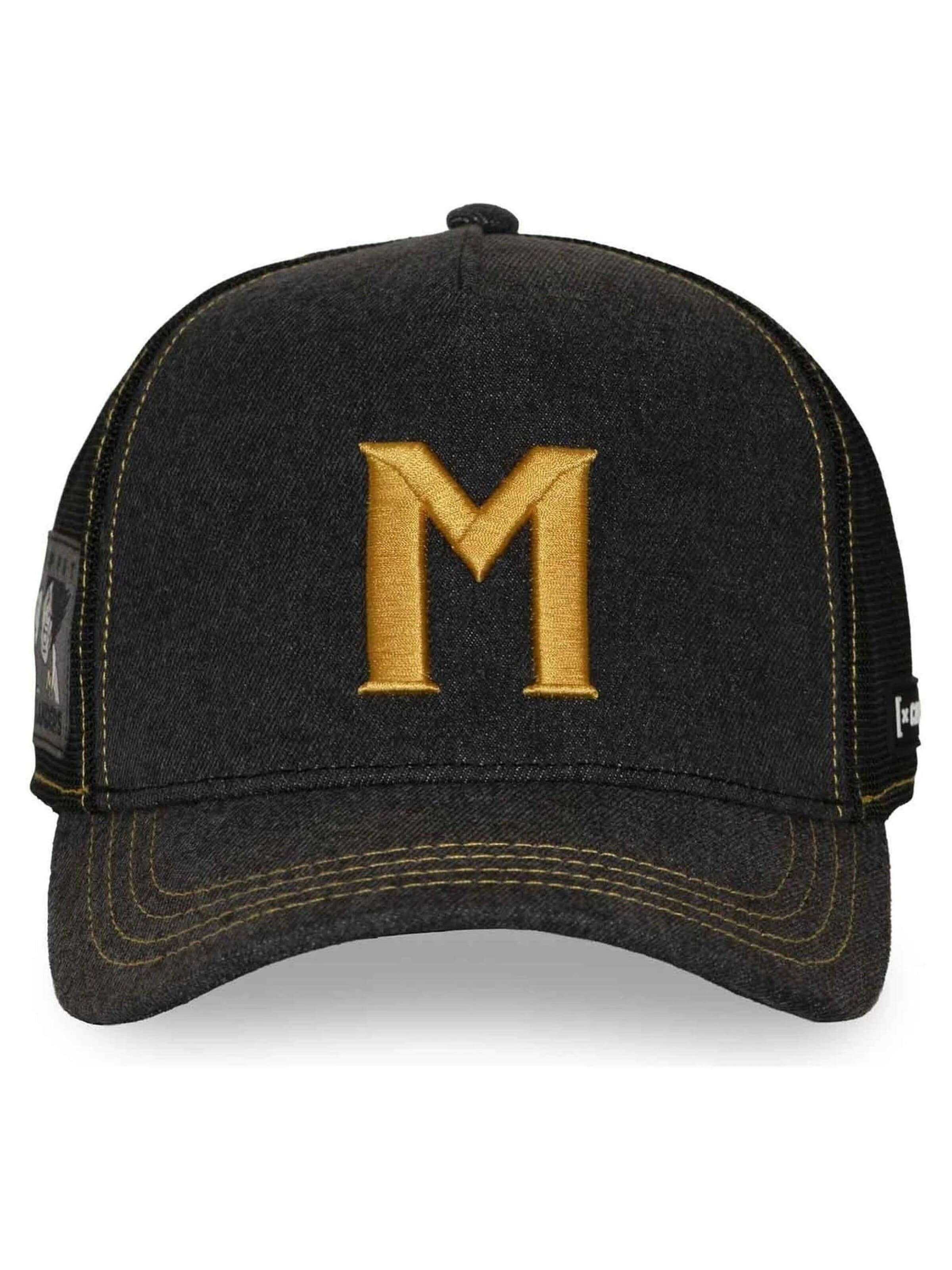 Capslab - Gorra 'Gorra capslab negra denim mark lenders lan2 trucker cap' en negro: frente