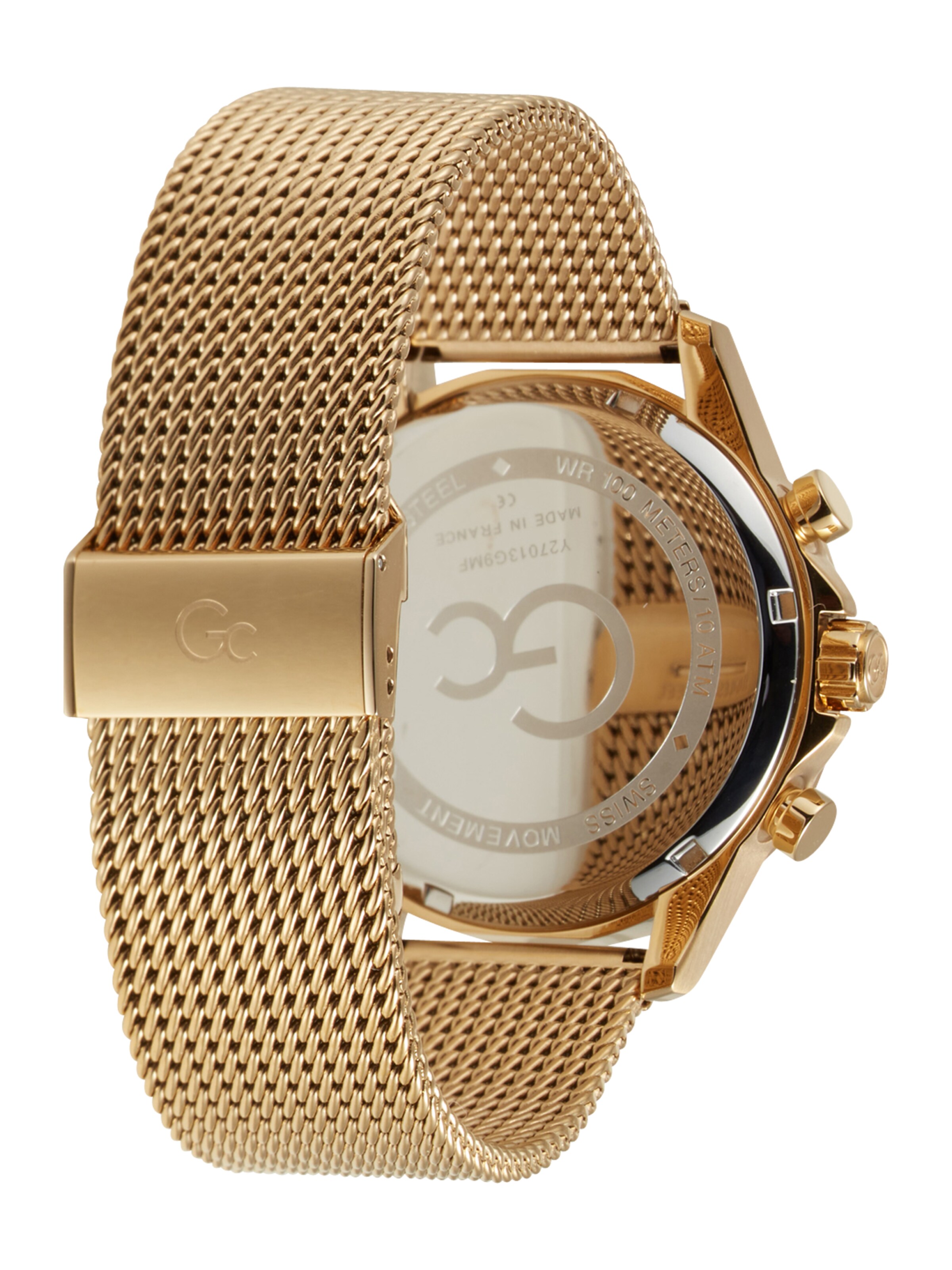 Montre à affichage analogique Gc en or