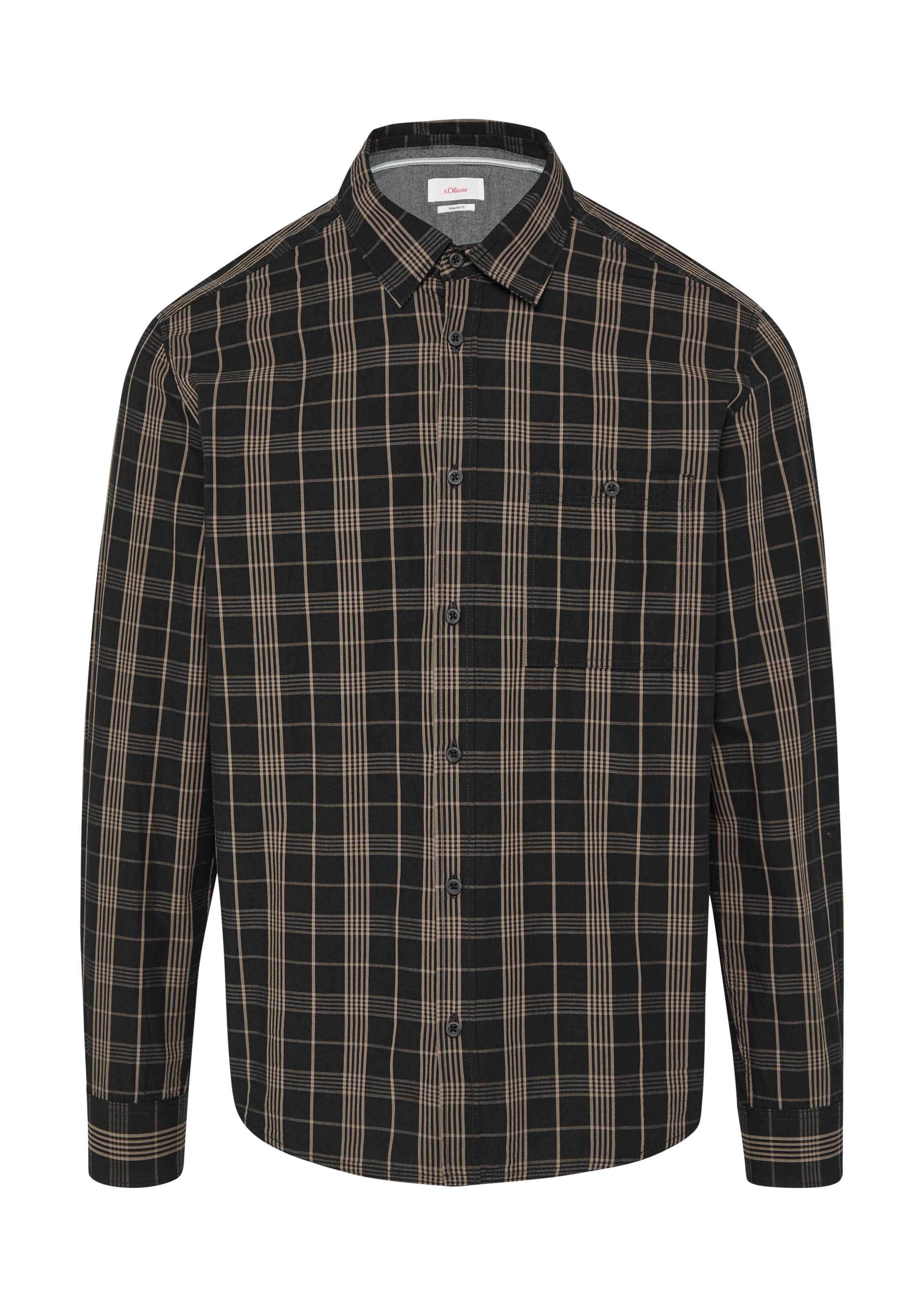 s.Oliver Overhemd in Zwart: voorkant