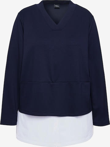 Ulla Popken Sweatshirt in Blau: Vorderseite