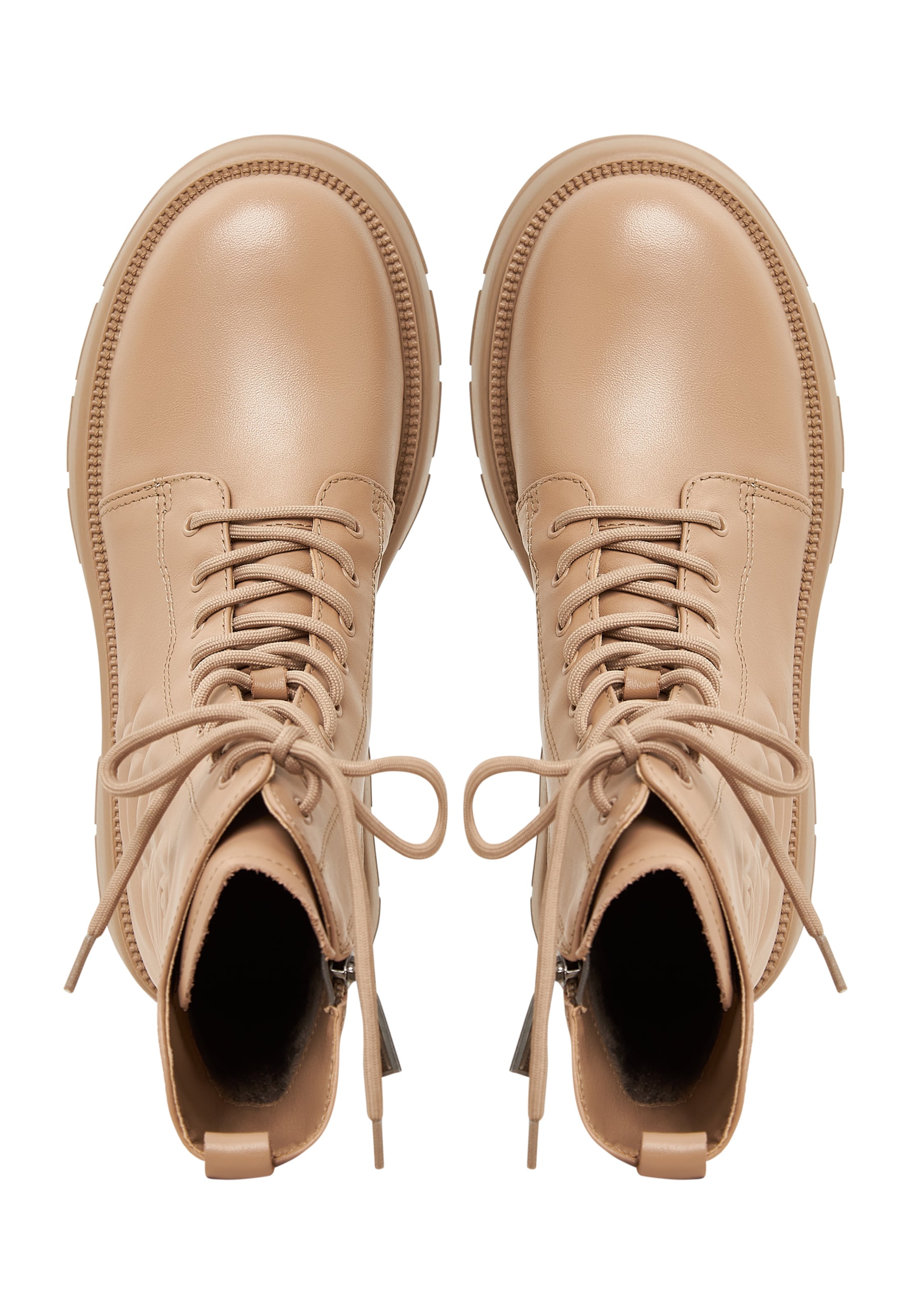CESARE GASPARI Lace-up bootie in Beige