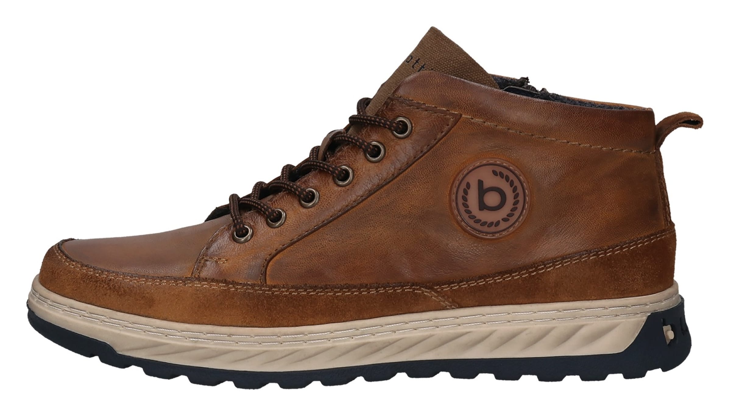 Bottes à lacets bugatti en marron