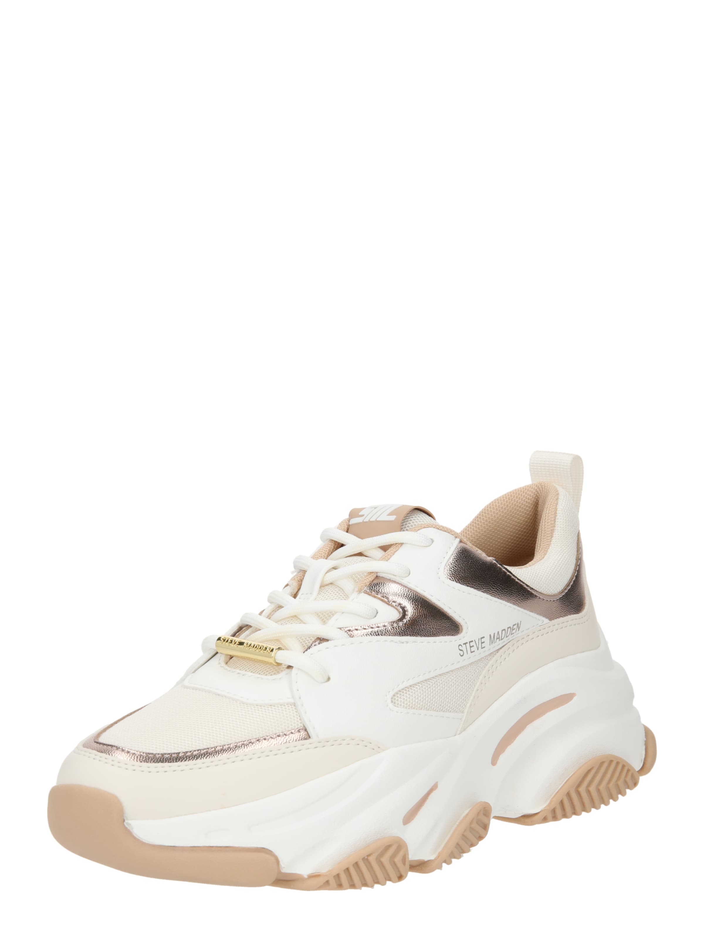 STEVE MADDEN Platform trainers 'Progressive' in Beige: front