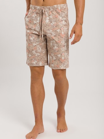 Hanro Pajama Pants ' Night & Day ' in Beige: front