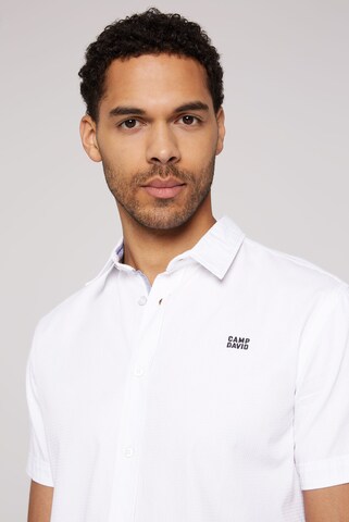 CAMP DAVID Regular fit Button Up Shirt in White