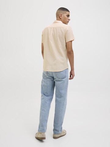 JACK & JONES Regular fit Button Up Shirt 'JJESummer' in Beige