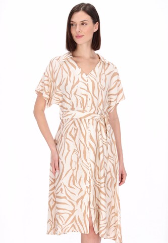 Robe-chemise 'Classic' usha BLACK LABEL en beige : devant