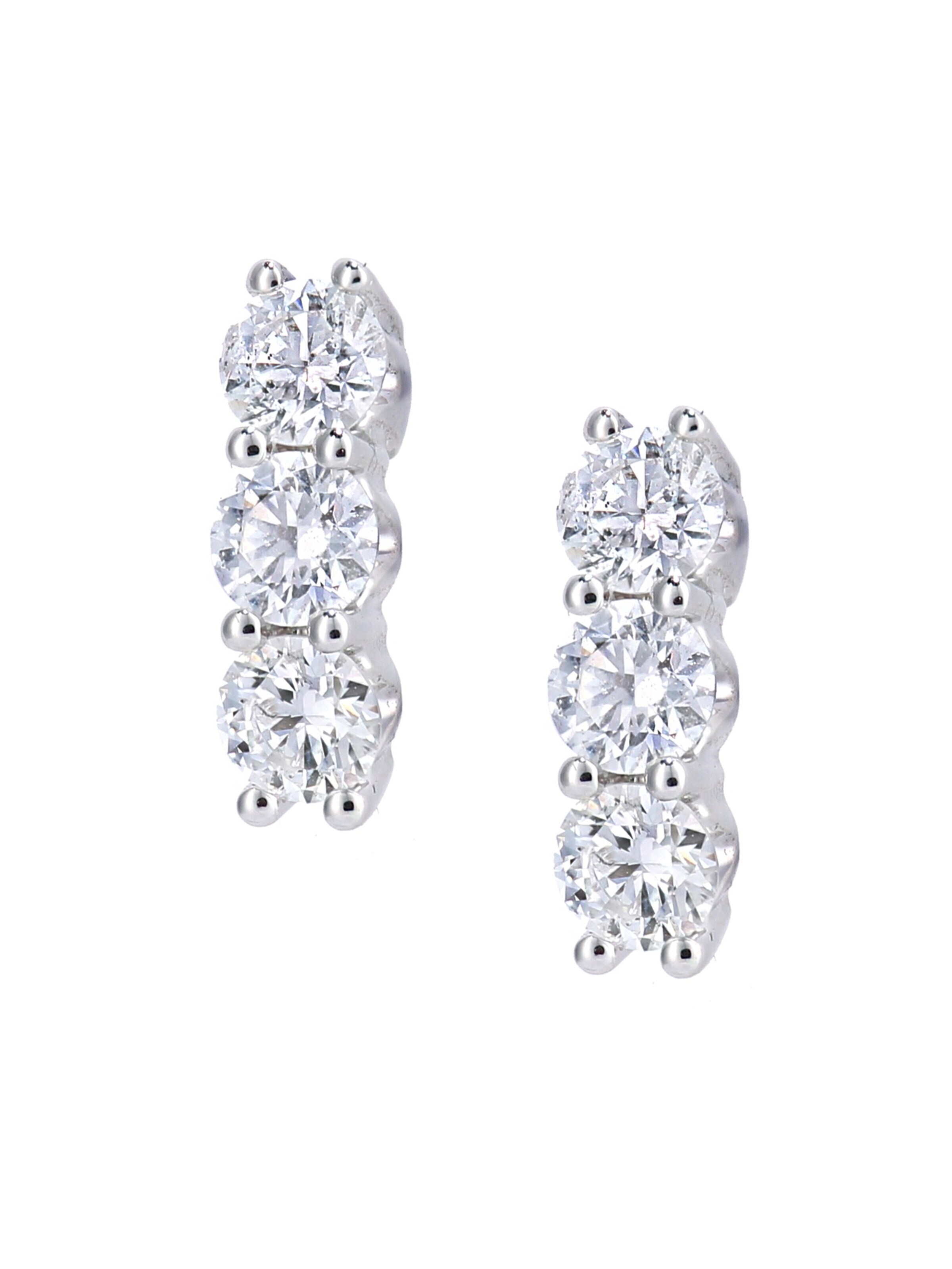 Orecchini 'Ohrringe aus 750 Weißgold mit 0.50 Karat Diamant' di DIAMANT LETERNEL in argento: frontale