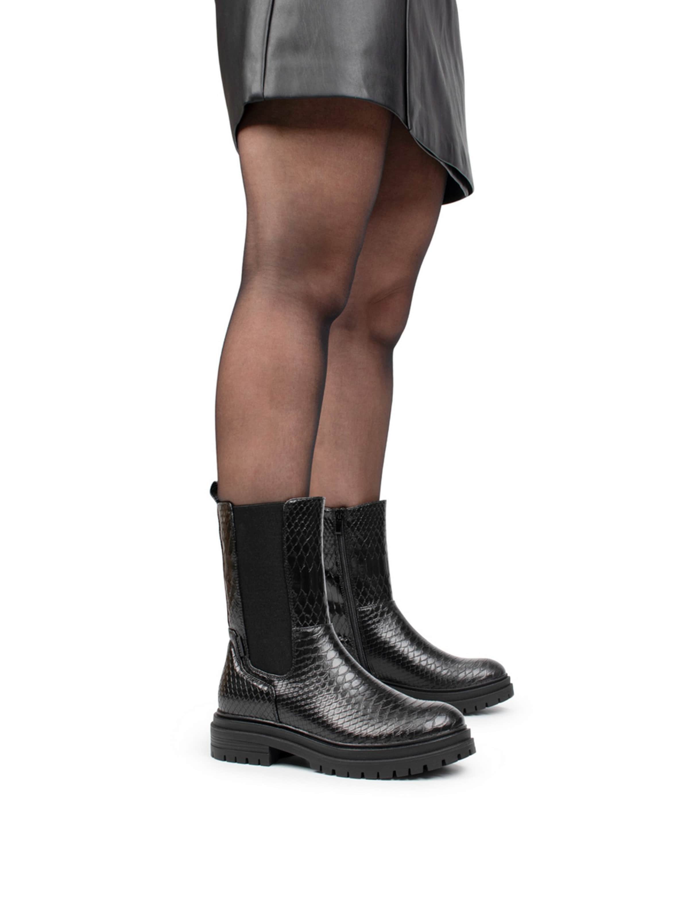 POSH by Poelman Chelsea boots 'Elin' in Zwart: voorkant