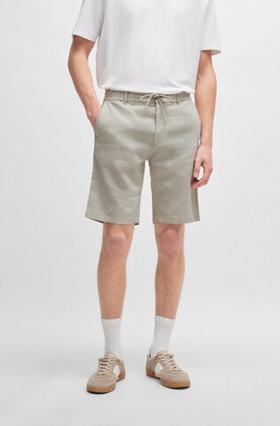 BOSS Orange Tapered Chino Pants 'DS' in Beige: front