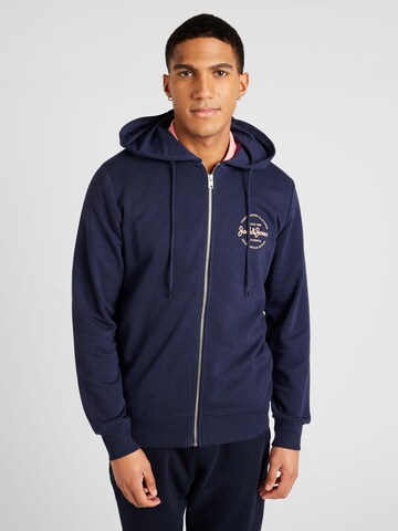 Veste de survêtement 'FOREST' JACK & JONES en bleu : devant