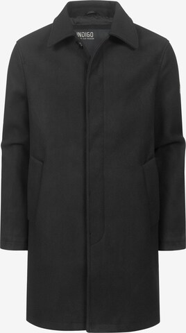 INDICODE JEANS Between-Seasons Coat 'Grandrim' in Black: front