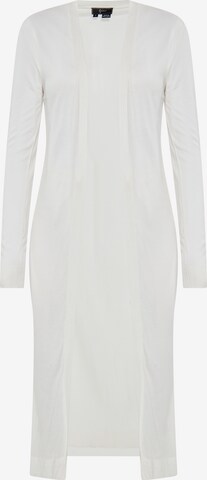faina Gebreid vest in Wit: voorkant