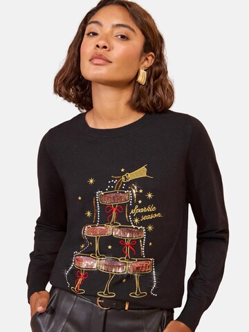 Friends Like These Pullover 'Christmas' in Schwarz: Vorderseite