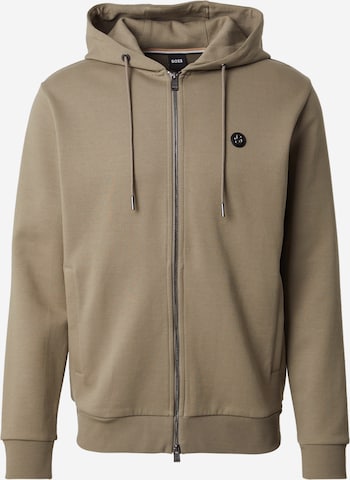 BOSS - Casaco em moletão 'C-Spence 01' em castanho: frente