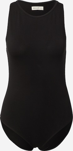 24COLOURS Shirt Bodysuit in Black: front